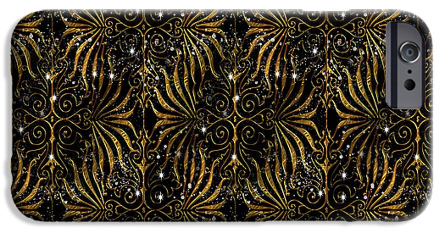 Black and Gold Victorian Sparkle - Phone Case