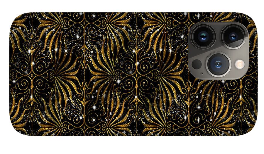 Black and Gold Victorian Sparkle - Phone Case