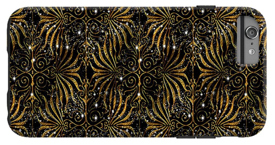 Black and Gold Victorian Sparkle - Phone Case