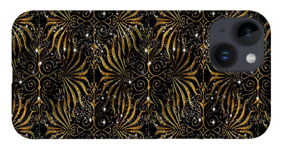 Black and Gold Victorian Sparkle - Phone Case