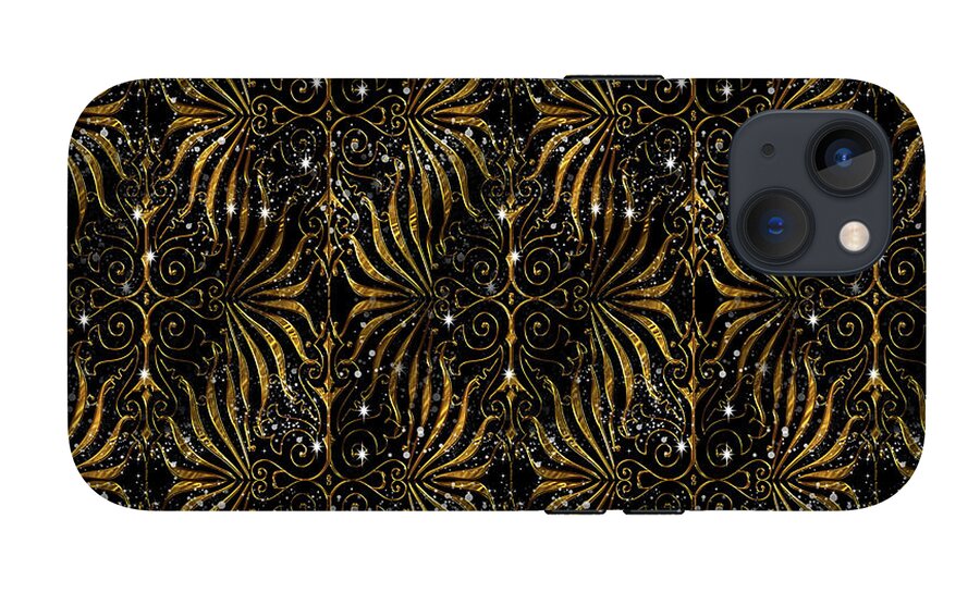 Black and Gold Victorian Sparkle - Phone Case