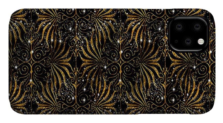 Black and Gold Victorian Sparkle - Phone Case