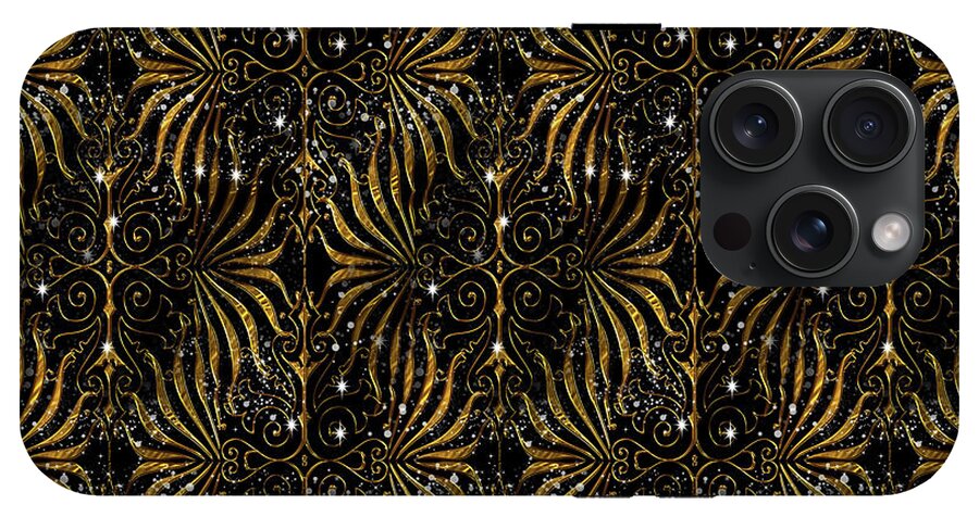 Black and Gold Victorian Sparkle - Phone Case