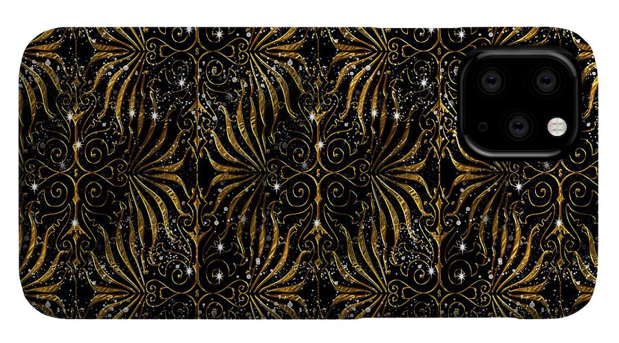 Black and Gold Victorian Sparkle - Phone Case