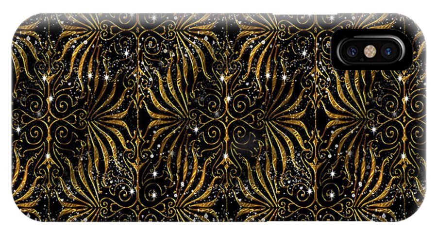 Black and Gold Victorian Sparkle - Phone Case