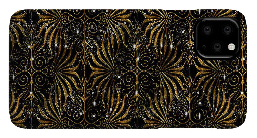 Black and Gold Victorian Sparkle - Phone Case