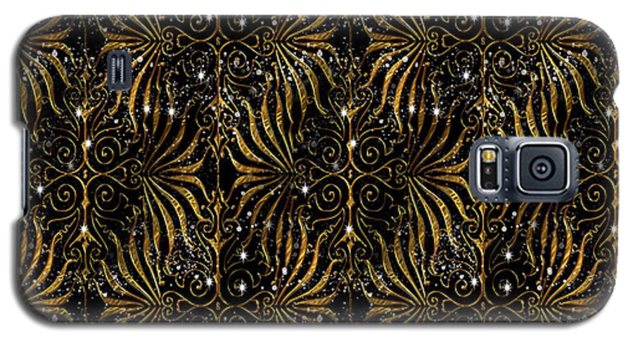 Black and Gold Victorian Sparkle - Phone Case