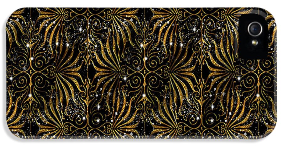 Black and Gold Victorian Sparkle - Phone Case