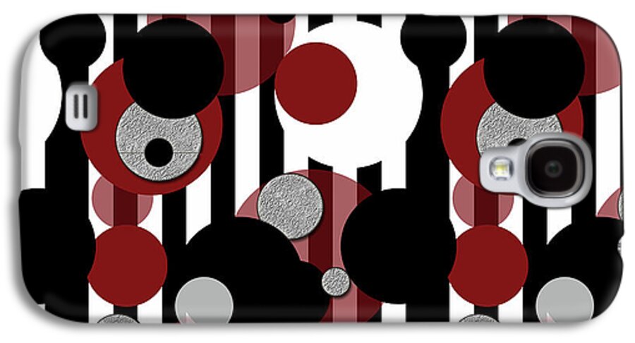 Black and White Stripes Red Dots - Phone Case