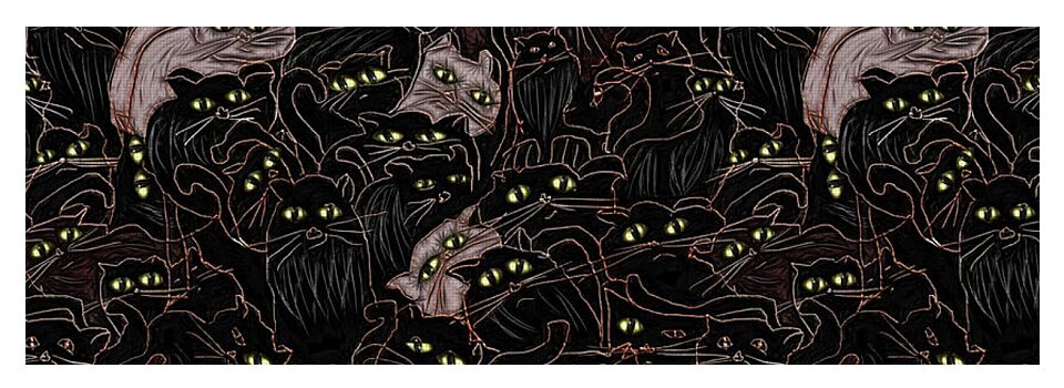 Black Cats Yellow Eyes - Yoga Mat