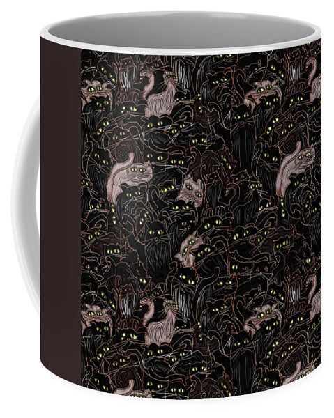 Black Cats Yellow Eyes - Mug