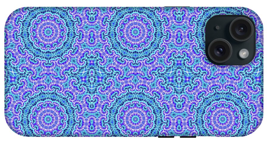 Blue and Purple Tie Dye Kaleidoscope - Phone Case