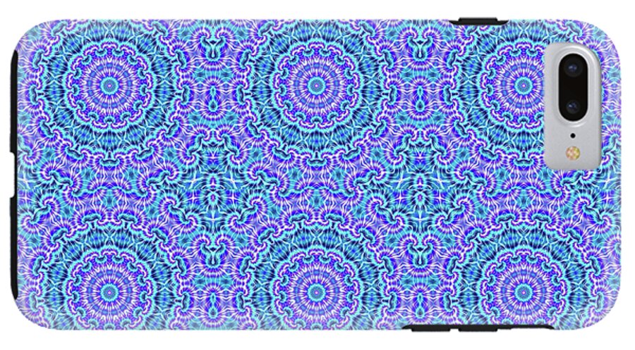 Blue and Purple Tie Dye Kaleidoscope - Phone Case