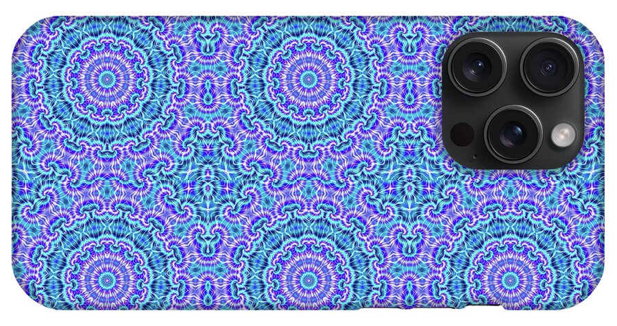 Blue and Purple Tie Dye Kaleidoscope - Phone Case