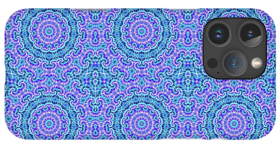 Blue and Purple Tie Dye Kaleidoscope - Phone Case