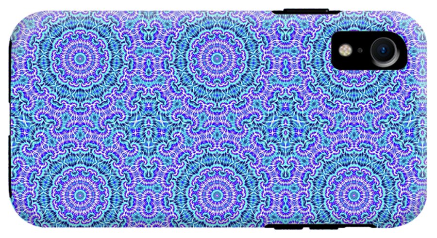 Blue and Purple Tie Dye Kaleidoscope - Phone Case