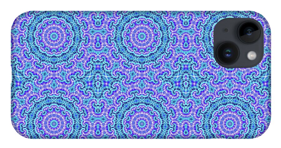 Blue and Purple Tie Dye Kaleidoscope - Phone Case