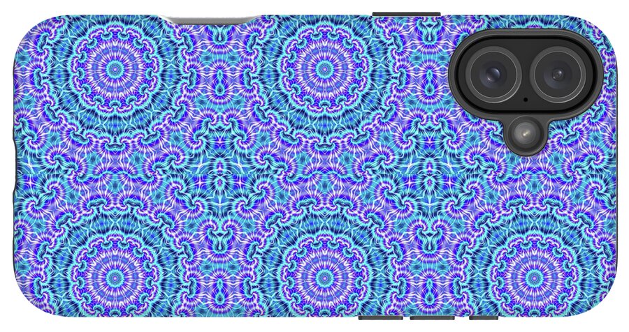 Blue and Purple Tie Dye Kaleidoscope - Phone Case