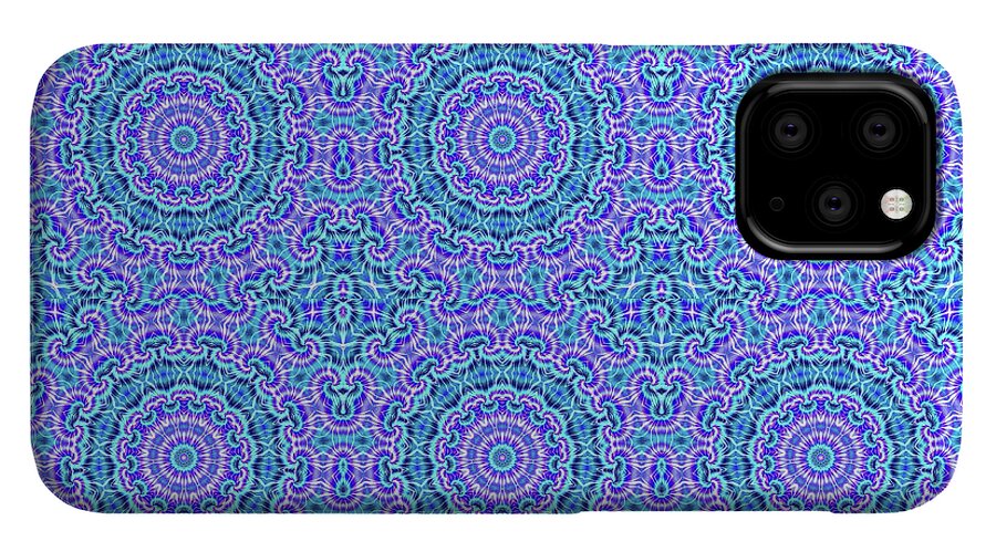 Blue and Purple Tie Dye Kaleidoscope - Phone Case