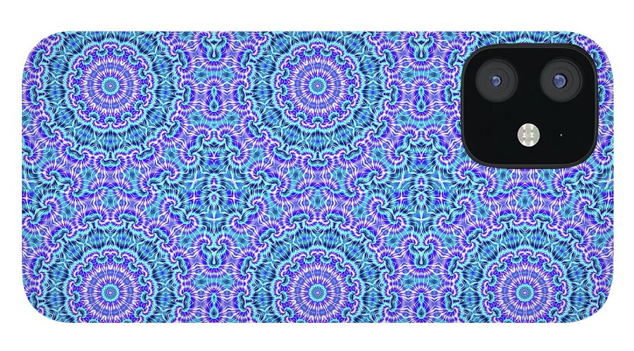 Blue and Purple Tie Dye Kaleidoscope - Phone Case