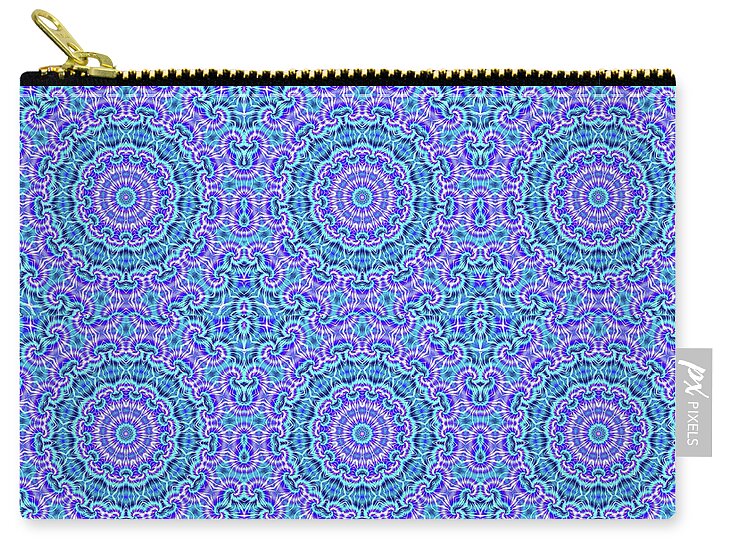 Blue and Purple Tie Dye Kaleidoscope - Zip Pouch