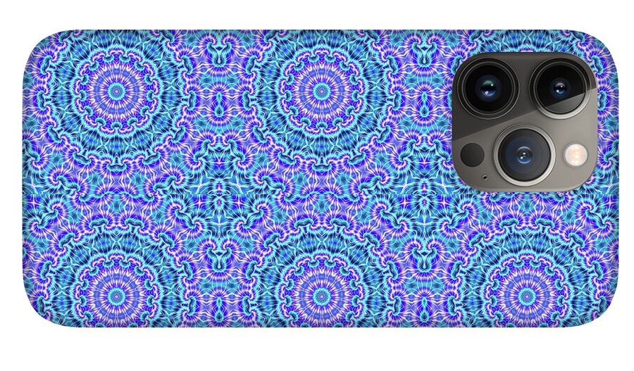 Blue and Purple Tie Dye Kaleidoscope - Phone Case