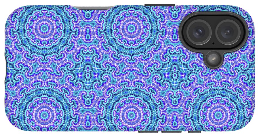 Blue and Purple Tie Dye Kaleidoscope - Phone Case