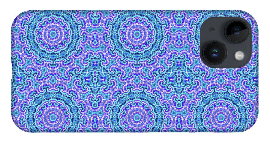 Blue and Purple Tie Dye Kaleidoscope - Phone Case