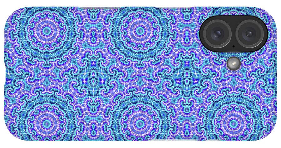 Blue and Purple Tie Dye Kaleidoscope - Phone Case