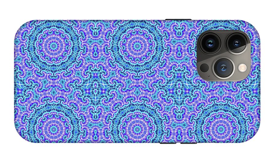 Blue and Purple Tie Dye Kaleidoscope - Phone Case