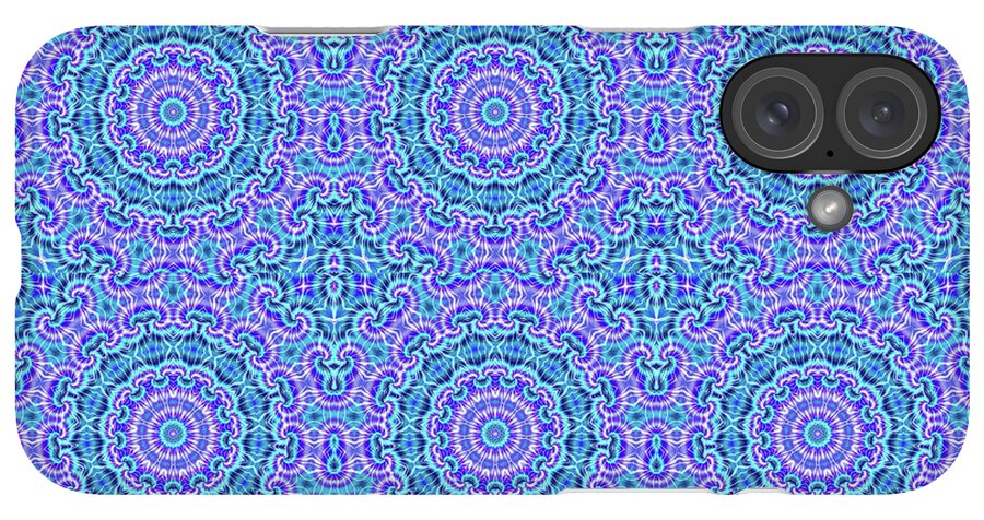 Blue and Purple Tie Dye Kaleidoscope - Phone Case