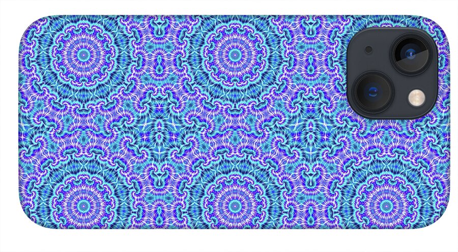 Blue and Purple Tie Dye Kaleidoscope - Phone Case