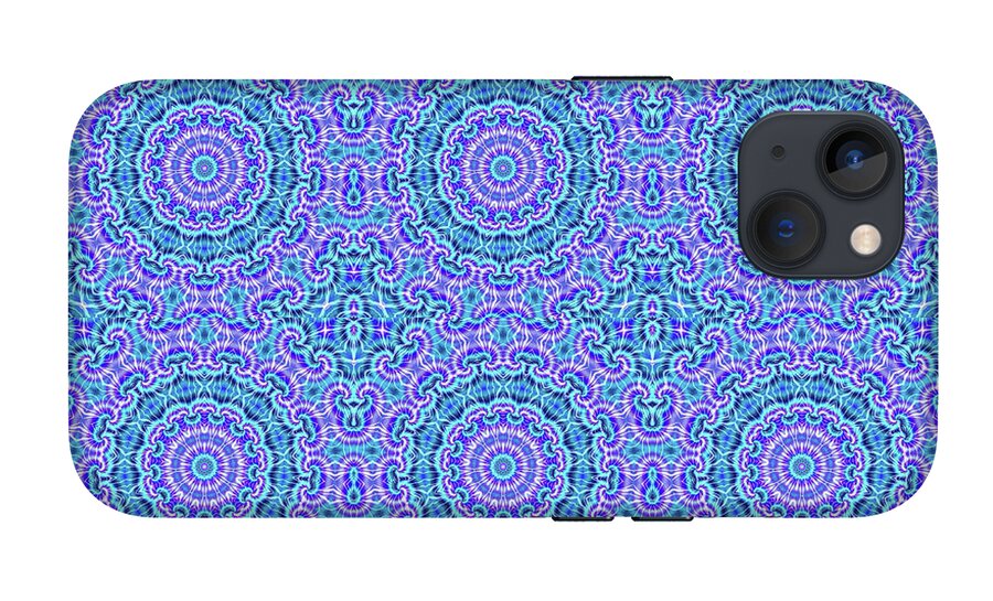 Blue and Purple Tie Dye Kaleidoscope - Phone Case