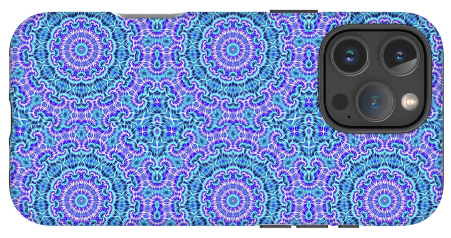 Blue and Purple Tie Dye Kaleidoscope - Phone Case