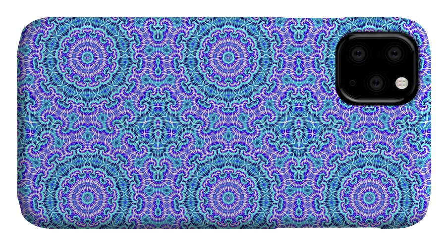 Blue and Purple Tie Dye Kaleidoscope - Phone Case