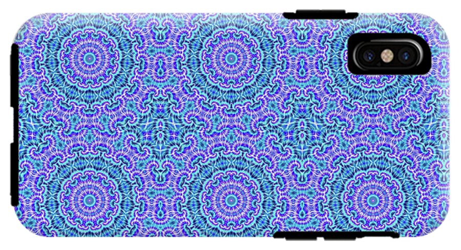 Blue and Purple Tie Dye Kaleidoscope - Phone Case