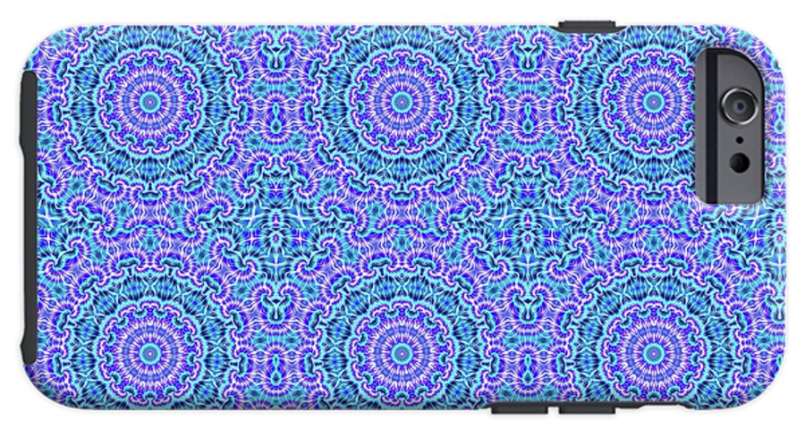 Blue and Purple Tie Dye Kaleidoscope - Phone Case