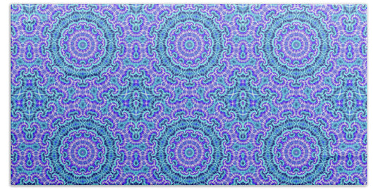 Blue and Purple Tie Dye Kaleidoscope - Bath Towel