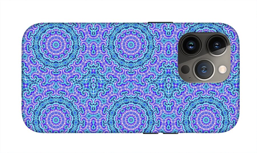 Blue and Purple Tie Dye Kaleidoscope - Phone Case