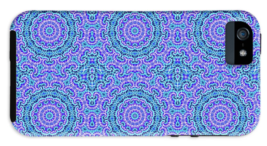 Blue and Purple Tie Dye Kaleidoscope - Phone Case