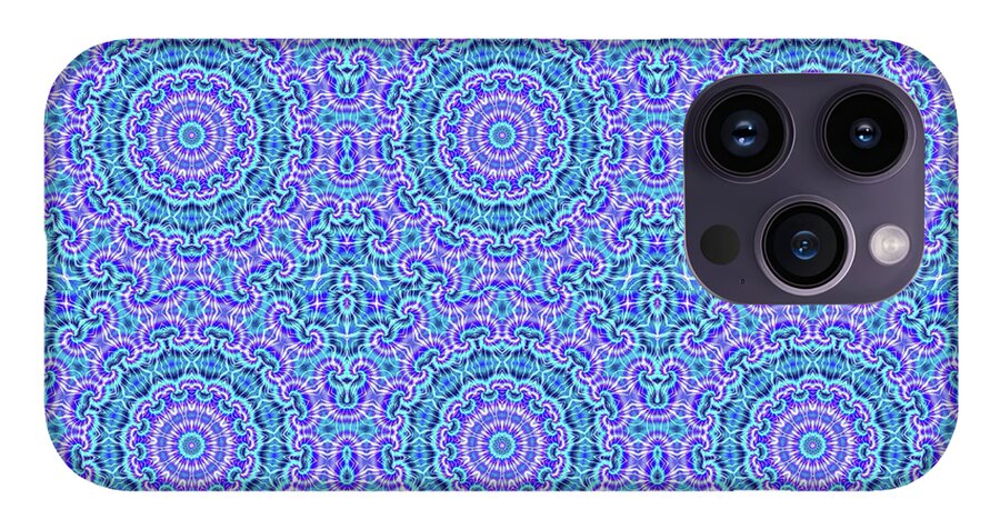 Blue and Purple Tie Dye Kaleidoscope - Phone Case