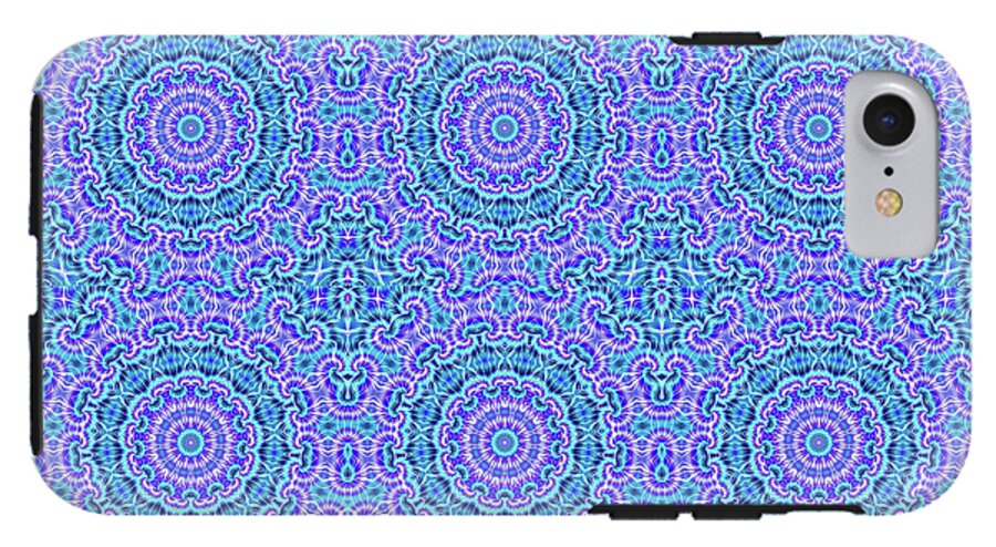 Blue and Purple Tie Dye Kaleidoscope - Phone Case