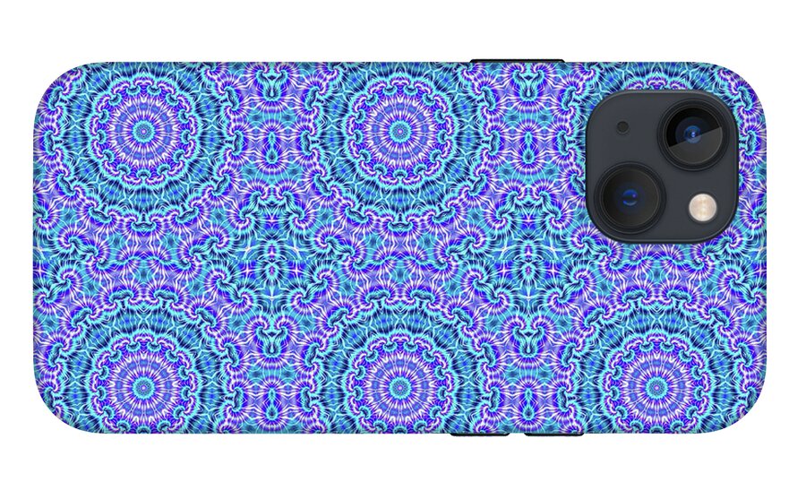 Blue and Purple Tie Dye Kaleidoscope - Phone Case