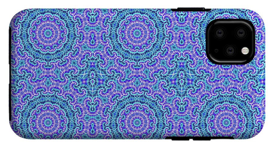 Blue and Purple Tie Dye Kaleidoscope - Phone Case