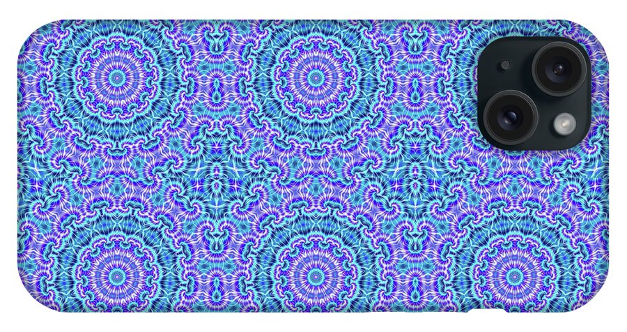 Blue and Purple Tie Dye Kaleidoscope - Phone Case