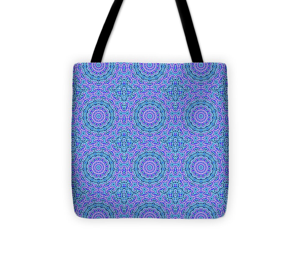 Blue and Purple Tie Dye Kaleidoscope - Tote Bag