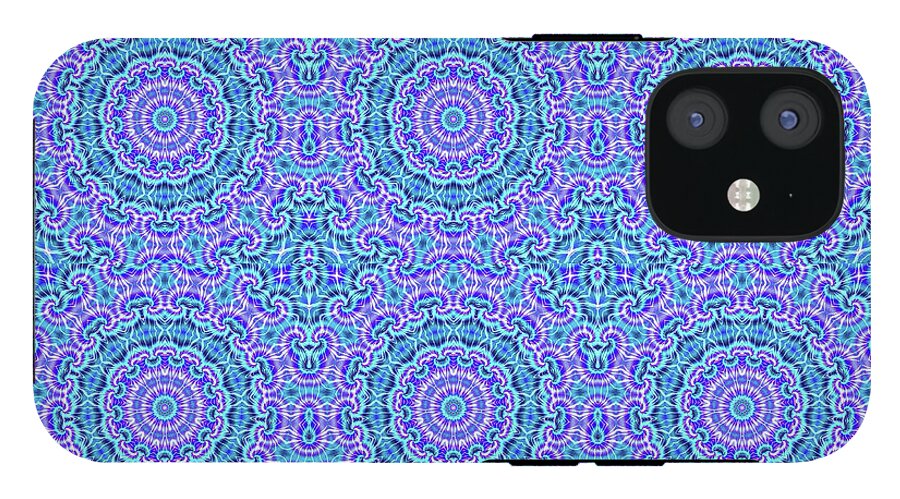 Blue and Purple Tie Dye Kaleidoscope - Phone Case