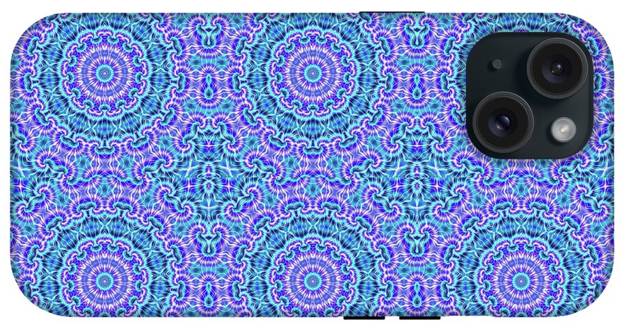 Blue and Purple Tie Dye Kaleidoscope - Phone Case