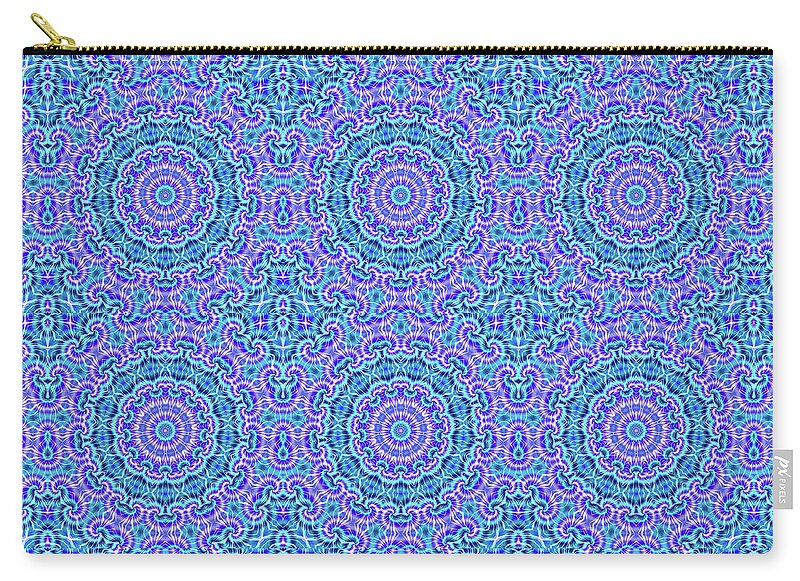 Blue and Purple Tie Dye Kaleidoscope - Zip Pouch