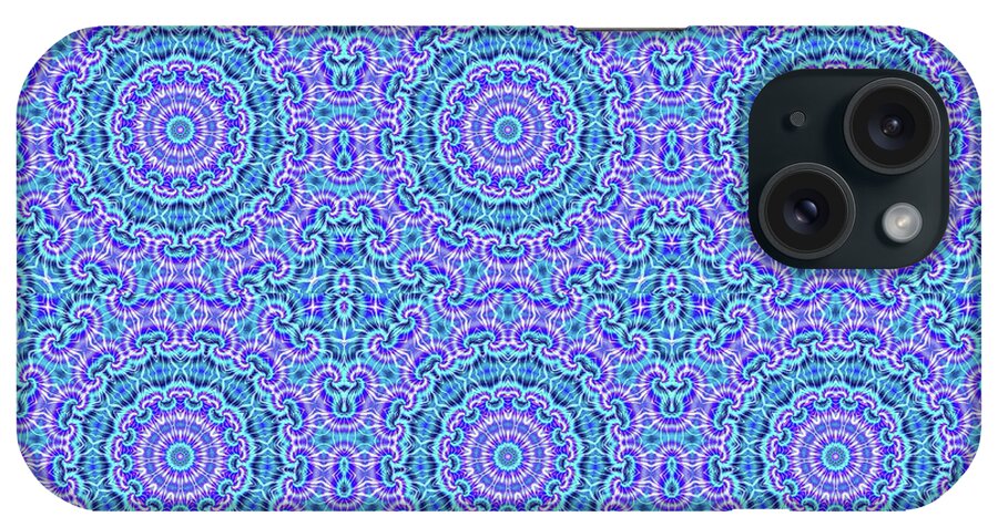 Blue and Purple Tie Dye Kaleidoscope - Phone Case